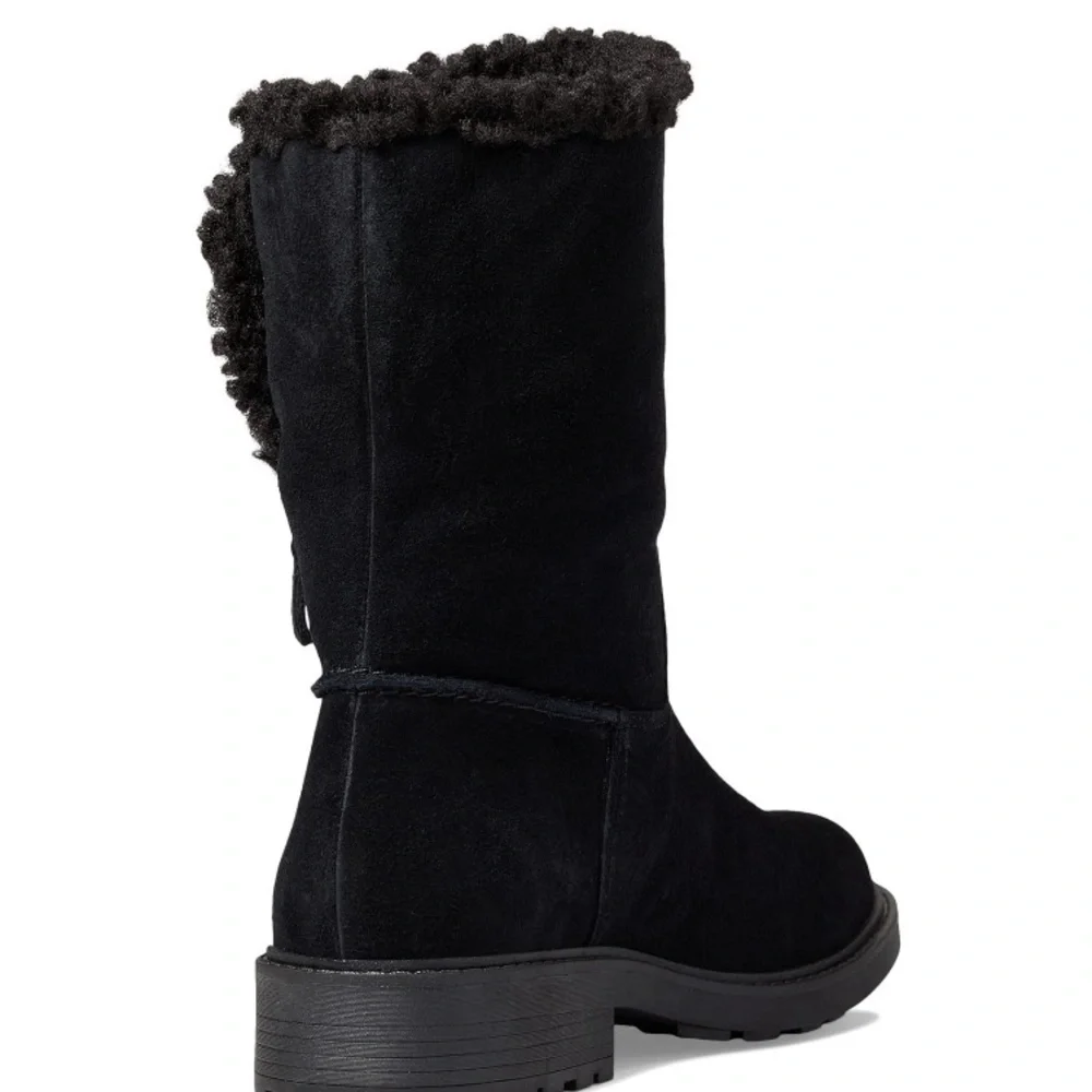 Clarks Opal Zip (Black Suede) Women's Zip Boots Black Size 7